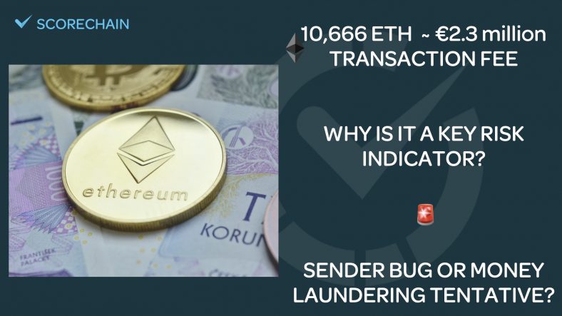 Someone keeps sending funds with abnormal high transaction fees of 10,666 ETH: why is it a key risk indicator?
