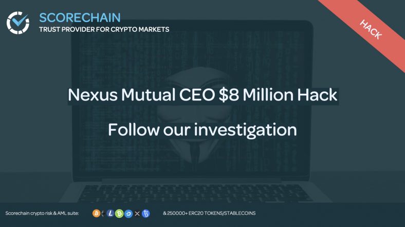 CEO of Nexus Mutual Hacked for $8M. Follow our investigation